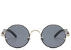 Qatar Round Premium Black & Gold Sunglasses