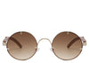 Qatar Round Premium Brown & Gold Sunglasses