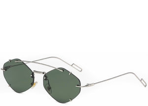 Sydney Hexagon Green Sunglasses