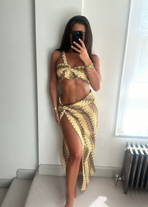 Lia Yellow Zigzag Co-Ord Set