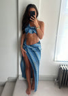 Lia Blue Zigzag Co-Ord Set