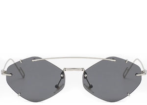 Sydney Hexagon Black Sunglasses