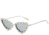 Ibiza Silver Crystal Cat Eye Sunglasses