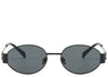 Limited Edition: Milan All Black Oval Sunglasses