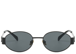 Limited Edition: Milan All Black Oval Sunglasses