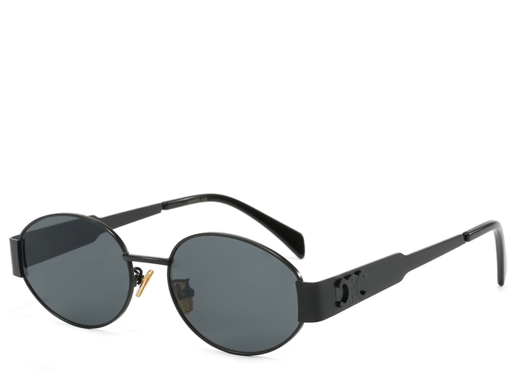 Limited Edition: Milan All Black Oval Sunglasses