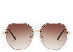 Bahamas Brown Oversized Tinted Aviators