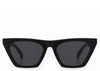 Women's black chunky cats eye large sunglasses